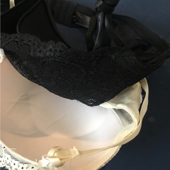 NWOT Vintage Smart & Sexy Lace Underwire Bra Set - Black and White - Picture 11 of 14